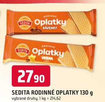 SEDITA RODINNÉ OPLATKY 130 g