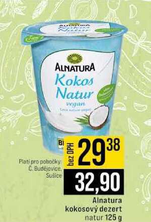 Alnatura kokosový dezert natur 125 g 