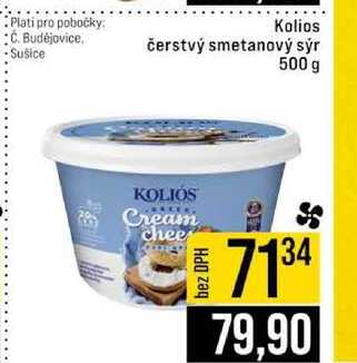 Kolios čerstvý smetanový sýr 500 g