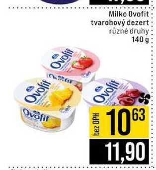 Milko Ovofit tvarohový dezert různé druhy 140 g