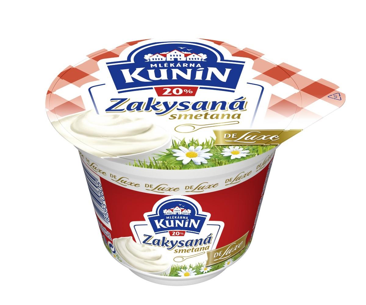 Kunín Zakysaná smetana DeLuxe, 190 g v akci