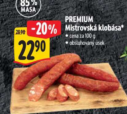  PREMIUM  Mistrovská klobása 100 g