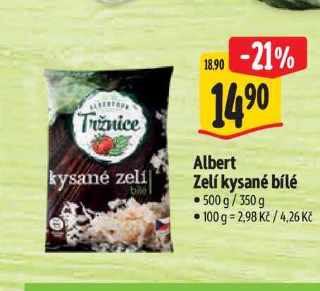 Albert Zelí kysané bílé 500 g/350 g