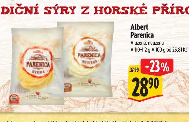 Albert Parenica uzená, neuzená 110-112 g