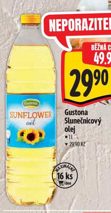 Gustona Slunečnicový olej 1 l
