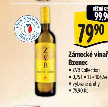 Zámecké vinař Bzenec 0,75 l