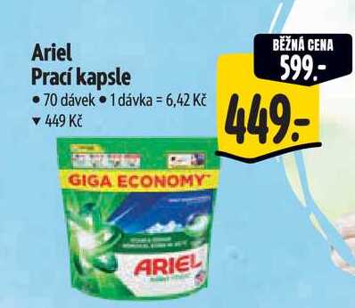 Ariel Prací kapsle 70 dávek