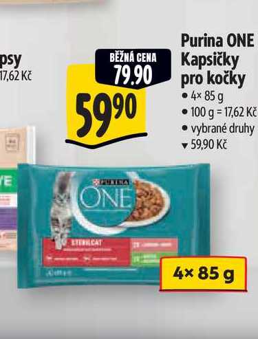 Purina ONE Kapsičky pro kočky 4x 85 g