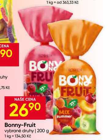 Bonny-Fruit vybrané druhy 200 g