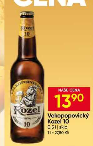 Velkopopovický Kozel 10 0,5l sklo