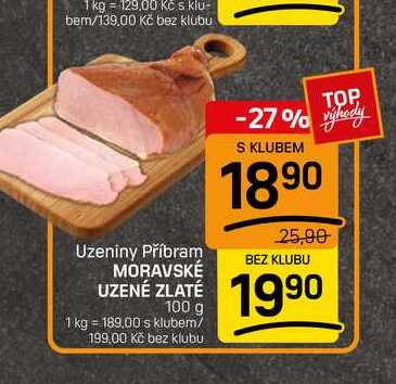 MORAVSKÉ UZENÉ ZLATÉ 100 g