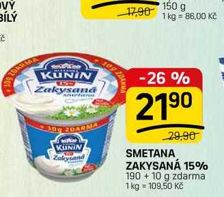 SMETANA ZAKYSANÁ 15% 190g