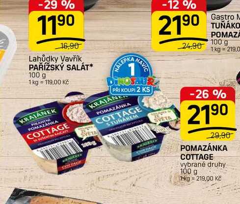 POMAZÁNKA COTTAGE vybrané druhy 100 g