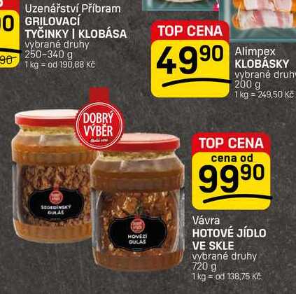 HOTOVÉ JÍDLO VE SKLE vybrané druhy 720 g