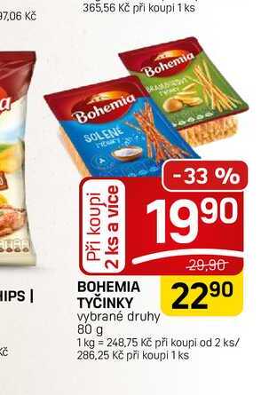 BOHEMIA TYČINKY vybrané druhy 80 g
