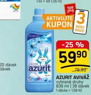 AZURIT AVIVÁŽ vybrané druhy 836 ml | 38 dávek 