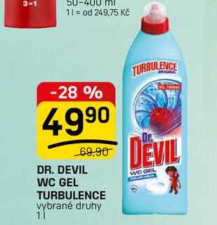 DR. DEVIL WC GEL TURBULENCE vybrané druhy 1l