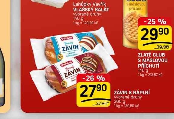ZÁVIN S NÁPLNÍ vybrané druhy 200 g