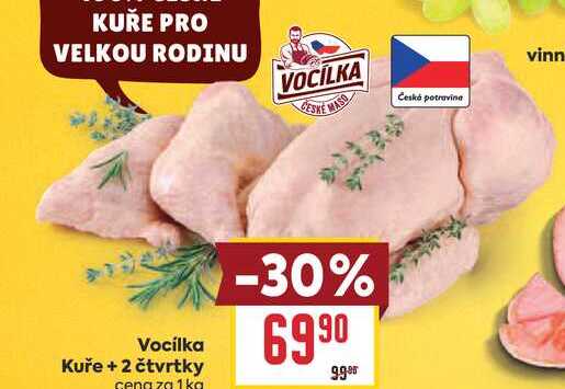 Kuře + 2 čtvrtky za 1kg