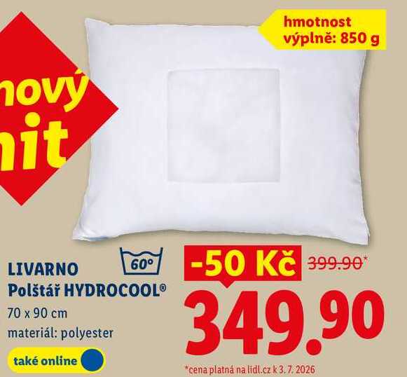 LIVARNO Polštář HYDROCOOL®