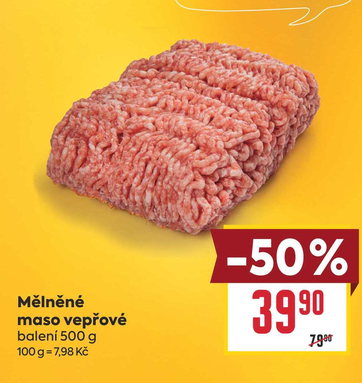 Mělněné maso vepřové balení 500 g