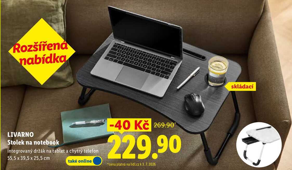 LIVARNO Stolek na notebook