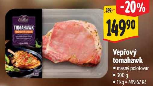Vepřový tomahawk, 300 g