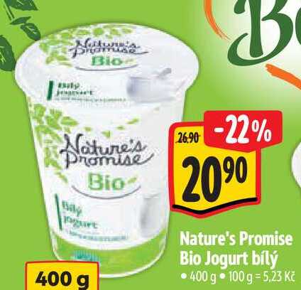 Nature's Promise Bio Jogurt bílý, 400 g