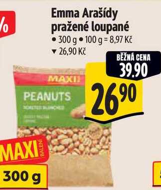 Emma Arašídy pražené loupané, 300 g