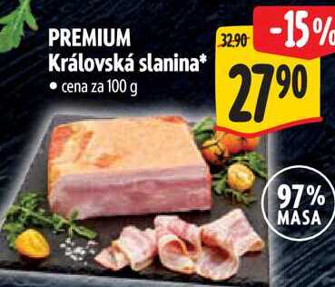 PREMIUM Královská slanina, cena za 100 g