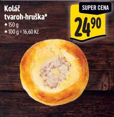 Koláč tvaroh-hruška, 150 g