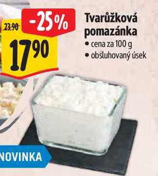 Tvarůžková pomazánka, cena za 100 g