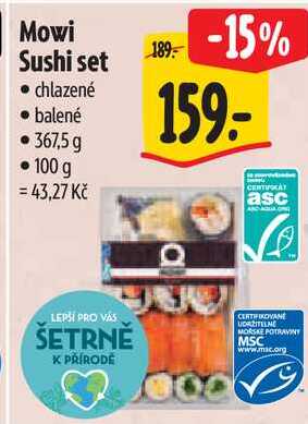 Mowi Sushi set, 367,5 g