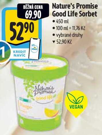 Nature's Promise Good Life Sorbet, 450 ml