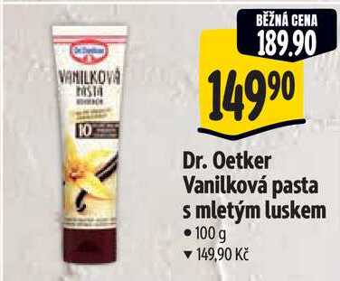 Dr. Oetker Vanilková pasta s mletým luskem, 100 g 
