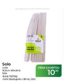 Solo nože 16,5cm dřevěné 12ks
