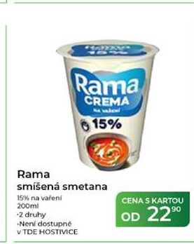 Rama smíšená smetana 15% na vaření 200ml
