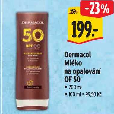 Dermacol Mléko na opalování OF 50, 200 ml