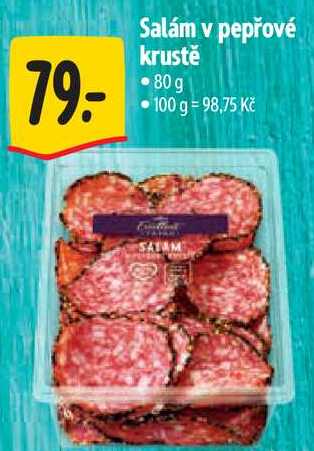 Salám v pepřové krustě, 80 g