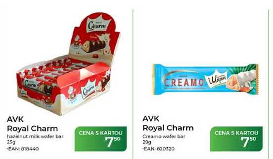 AVK Royal Charm Creamo wafer bar 25 g