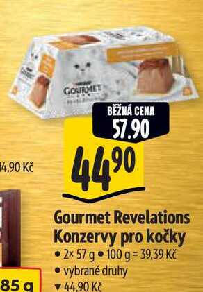 Gourmet Revelations Konzervy pro kočky, 2x 57 g