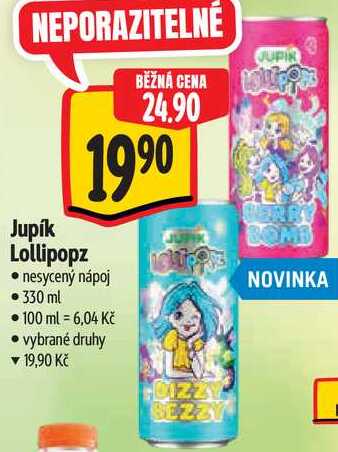 Jupík Lollipopz, 330 ml