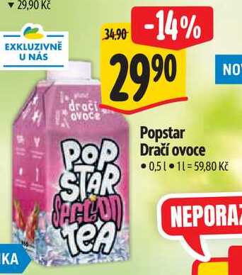 Popstar Dračí ovoce, 0,5 l