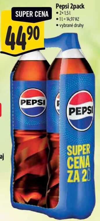 Pepsi 2pack, 2x 1,5 l