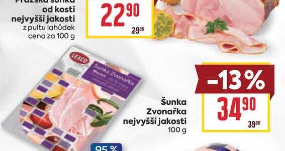 Šunka Zvonařka nejvyšší jakosti 100 g
