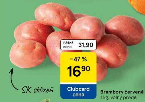 Brambory červené, 1 kg