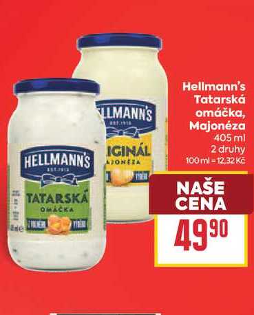 Hellmann's Tatarská omáčka, Majonéza 405 ml 
