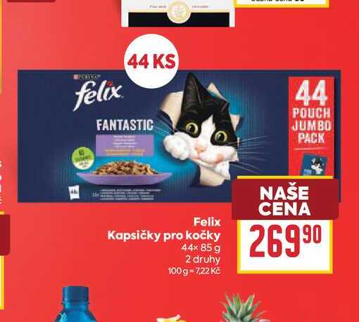 Felix Kapsičky pro kočky 44× 85 g
