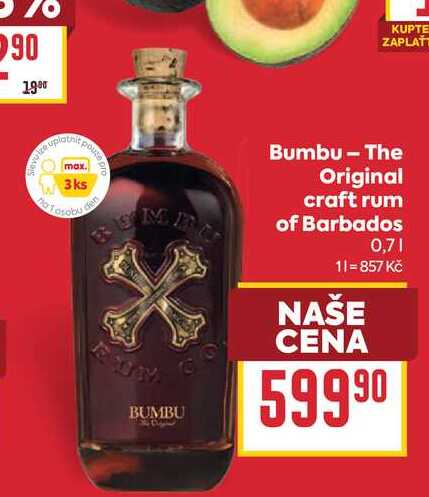 Bumbu - The Original craft rum of Barbados 0,7l
