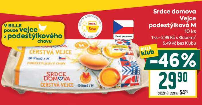Srdce domova Vejce podestýlková M 10 ks 